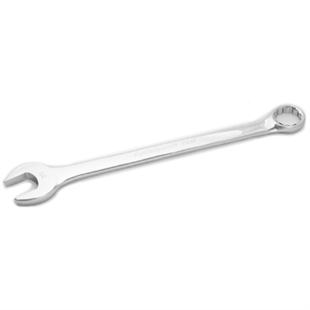 PERFORMANCE TOOL Chrome Combination Wrench, 30mm, with 12 Point Box End, Fully Polished, 15" Long W30030